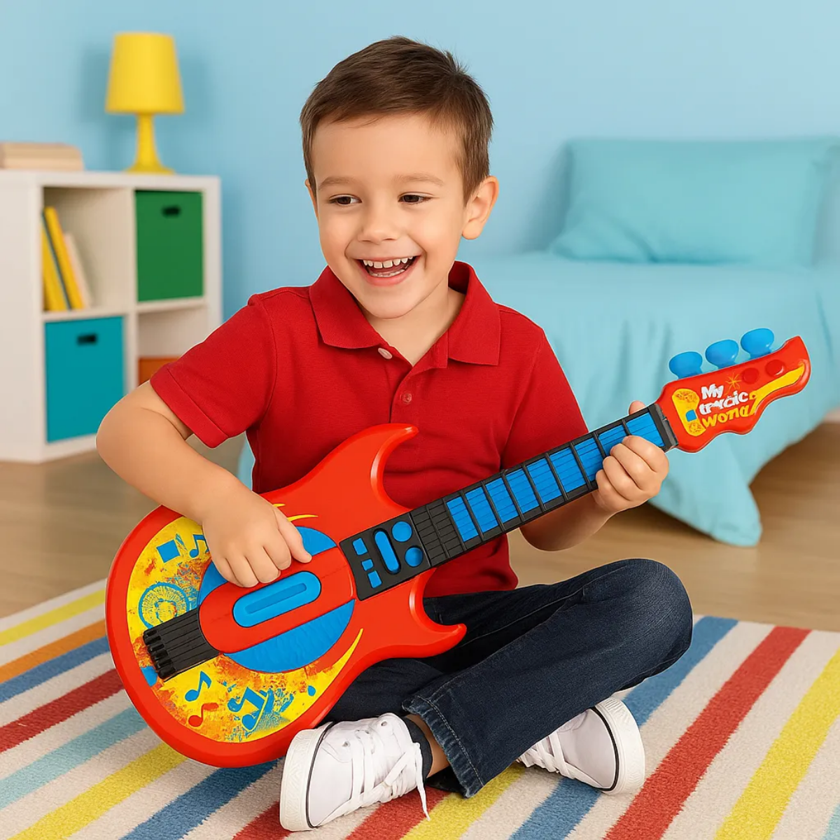 Guitarra Para Niños Musical Eléctrica Con Botones