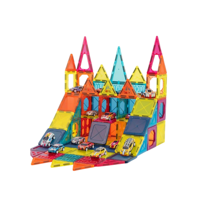 Set Magnético de Construcción 50 Piezas + 8 Autos