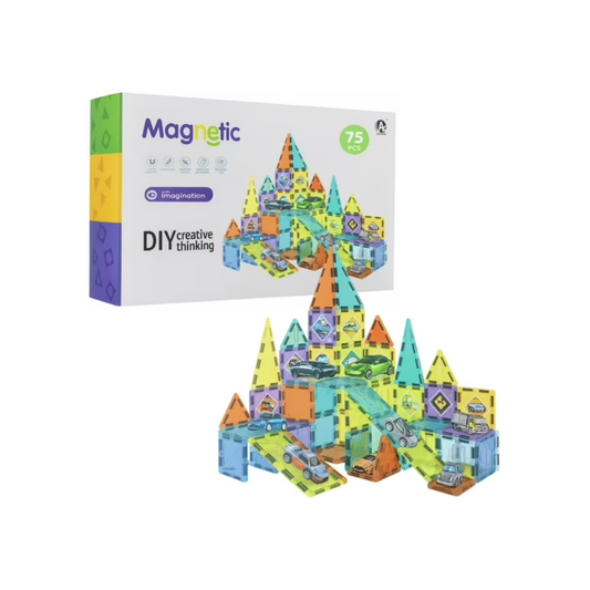 Juego Bloques Magneticos de 75 Piezas