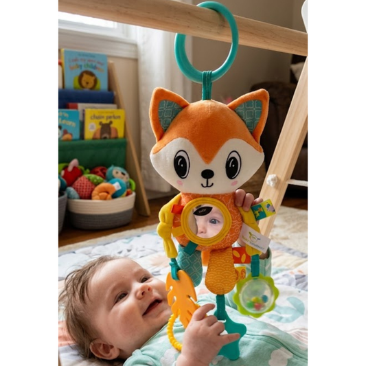 Peluche Colgante Sensorial Zorro con Sonajero