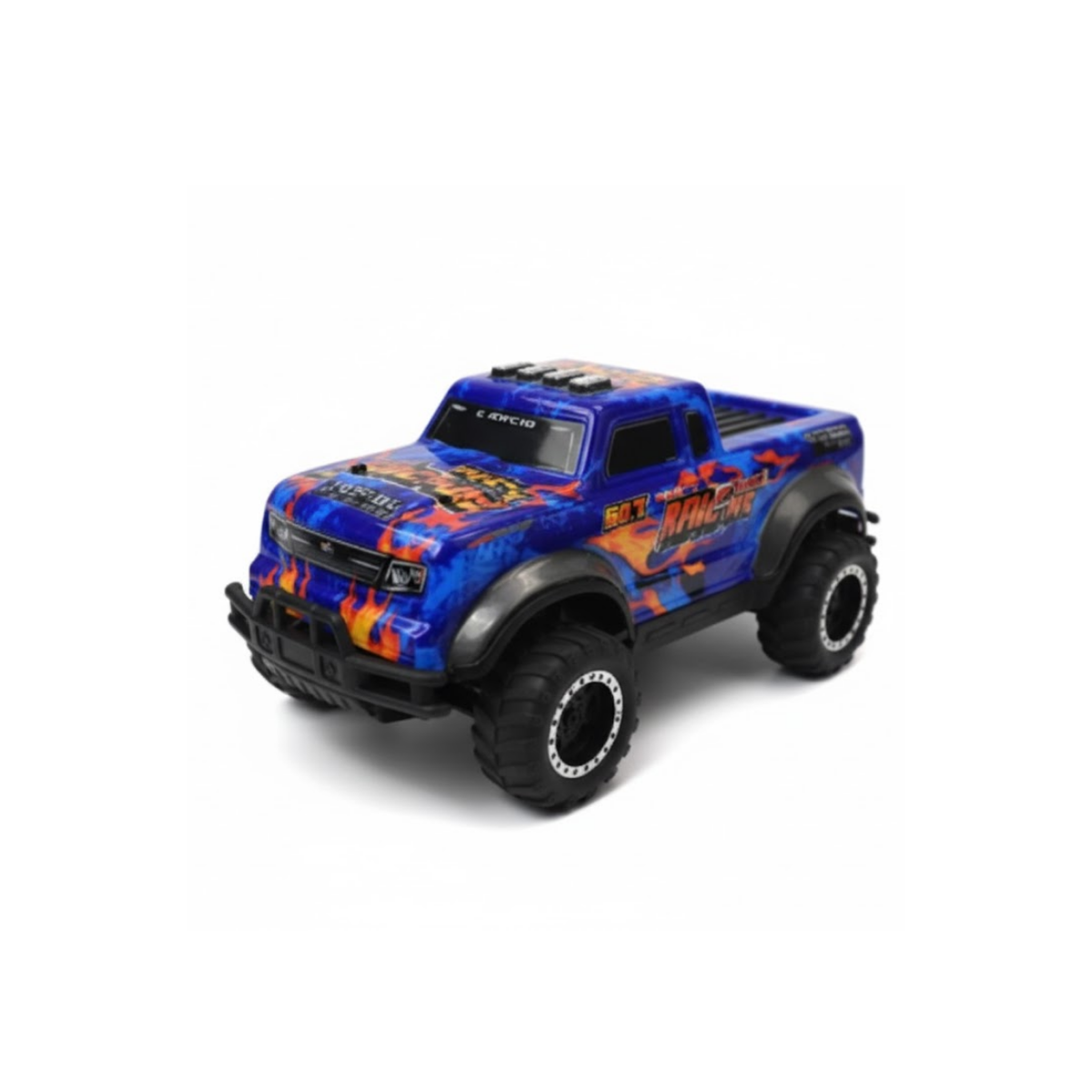 Auto a Radio Control Escala 1:18 con Luces. Azul y Naranja