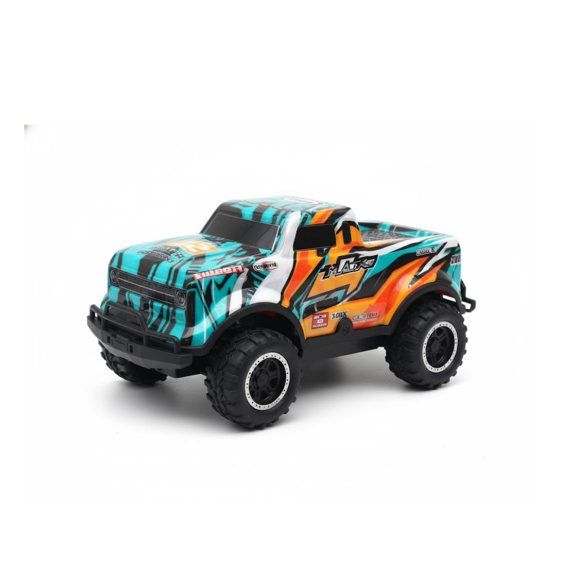 Auto a Radio Control Escala 1:18 con Luces. Verde y Naranja