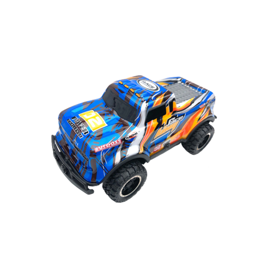 Auto a Radio Control Escala 1:18 con Luces. Azul,Naranja,Blanco y Amarillo