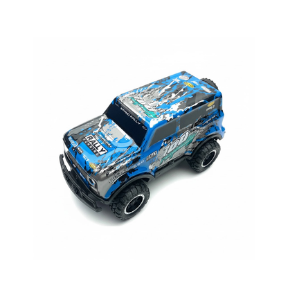 Auto a Control Remoto Estilo Rally Off-Road 1:18. Azul y Blanco