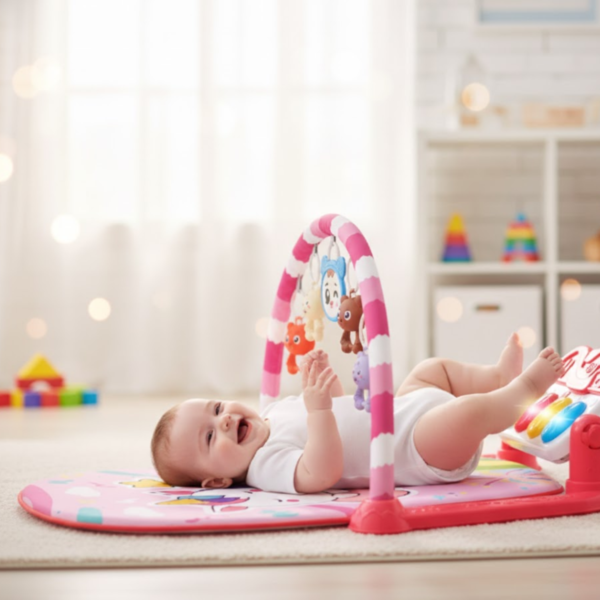 Gimnasio de Bebé Piano . Diseño Unicornio