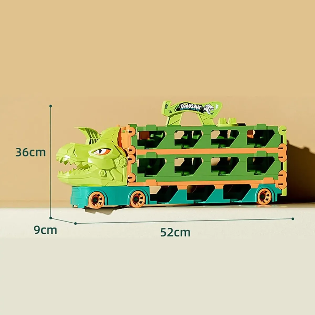 Camión Transporte Dinosaurio Plegable con Pista Lanzadora