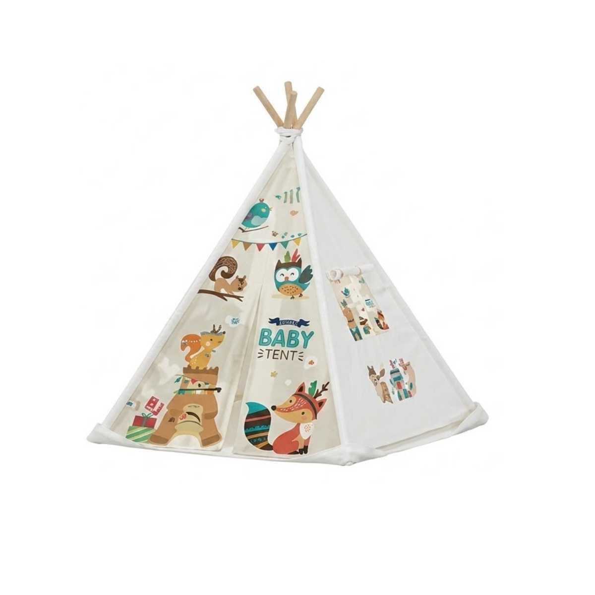 Carpa Tipi Infantil de Tela Estampada Animales