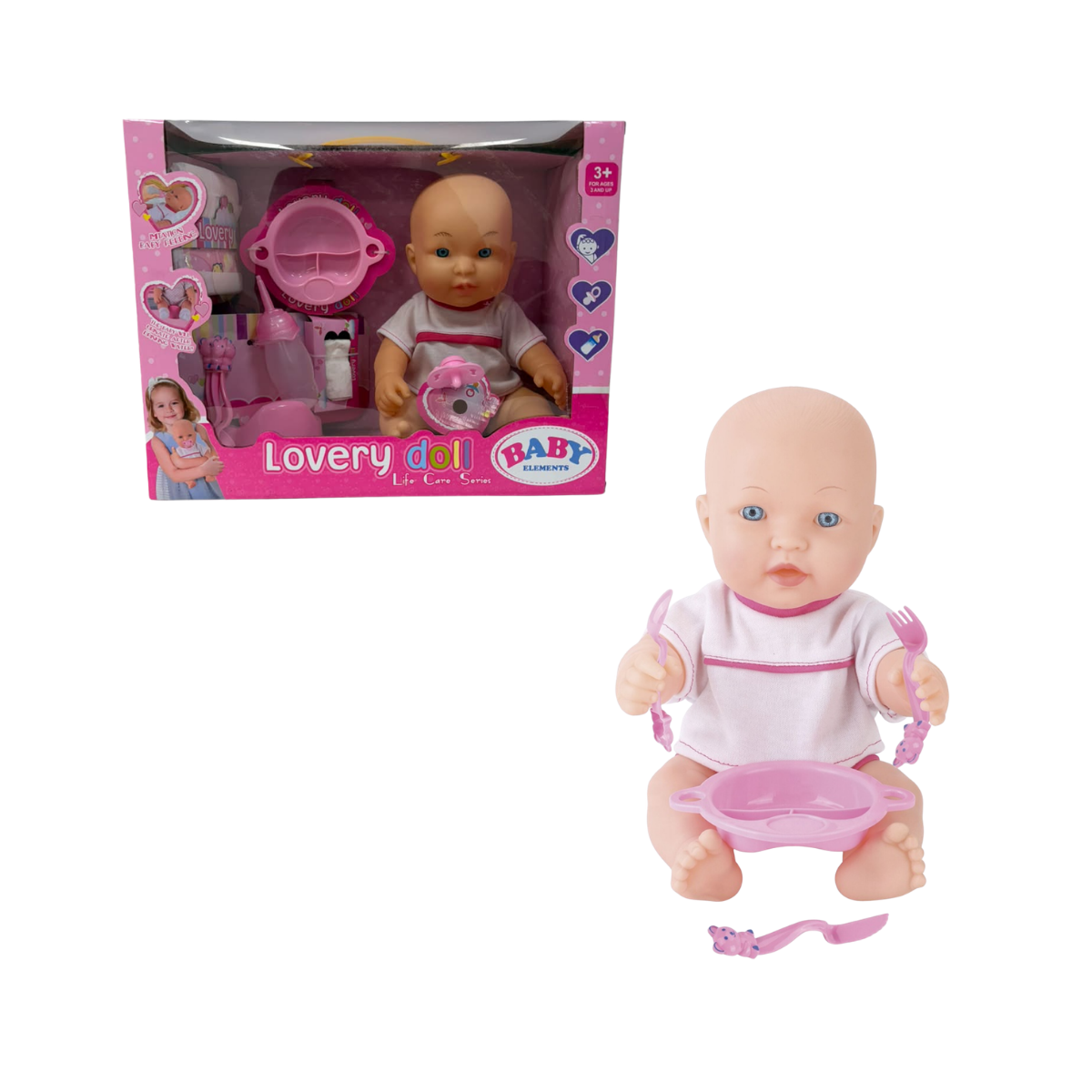 Bebote Realista con Accesorios Lovery Doll