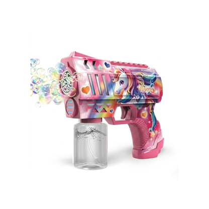 Pistola Máquina de Burbujas Unicornio con Luz