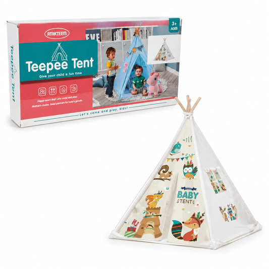Carpa Tipi Infantil de Tela Estampada Animales