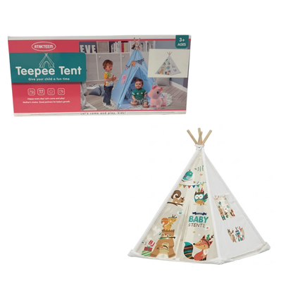 Carpa Tipi Infantil de Tela Estampada Animales