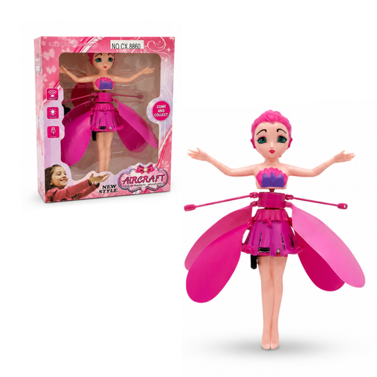 Muñeca Hada Voladora Interactiva con Sensor y Luz LED