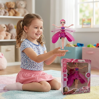 Muñeca Hada Voladora Interactiva con Sensor y Luz LED