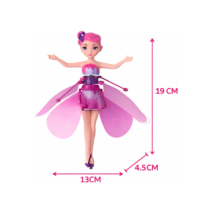 Muñeca Hada Voladora Interactiva con Sensor y Luz LED