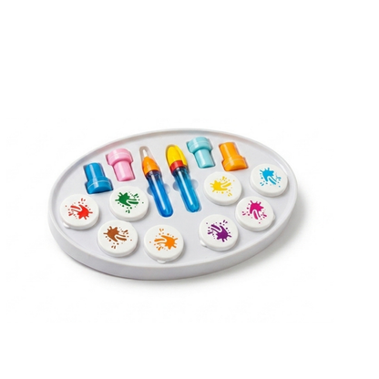 Set de Pintura Color Draw con 8 Pinceles Mágicos y Sellos