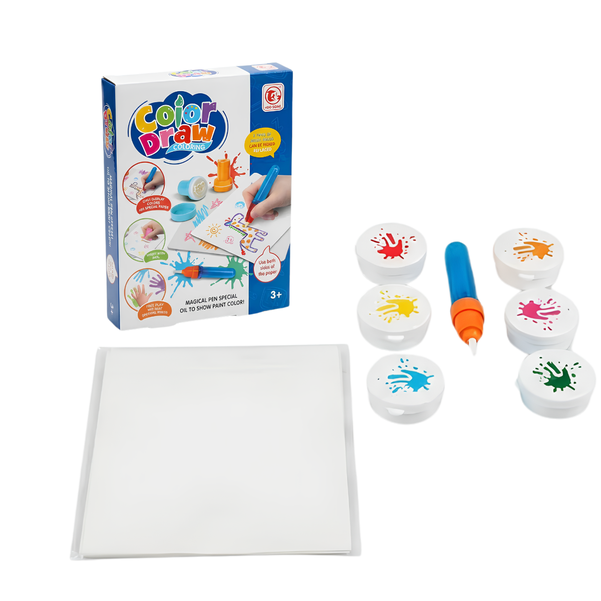 Set de Pintura Color Draw Mágico con 6 Colores