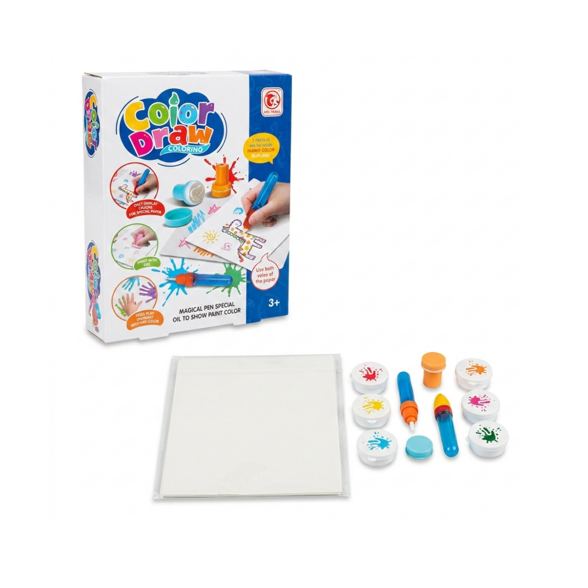 Set de Pintura Color Draw Mágico con 6 Colores y sellos