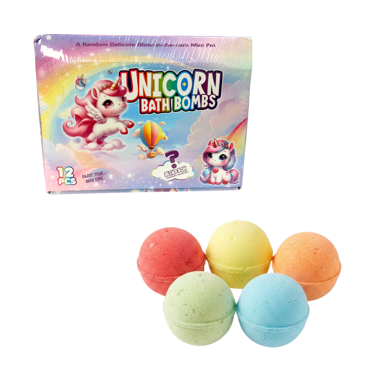 Bomba de Baño 70g Unicornios con Juguete