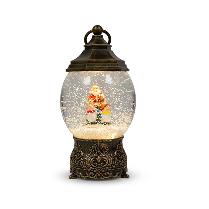 Adorno de Cristal Luminoso Navidad Estilo Farol