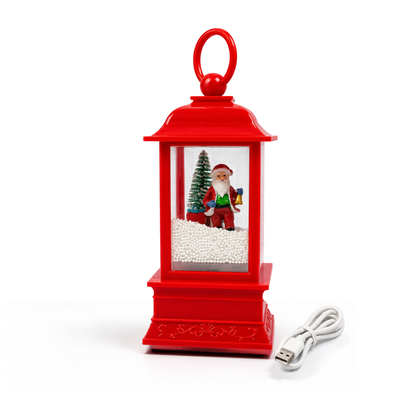 Adorno Luminoso Navidad Farol Rojo