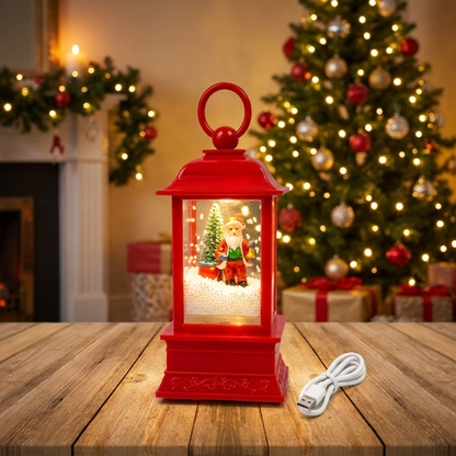 Adorno Luminoso Navidad Farol Rojo