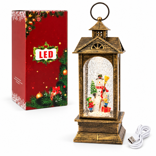 Adorno Luminoso Navidad Farol Vintage