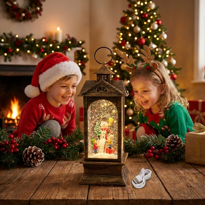 Adorno Luminoso Navidad Farol Vintage