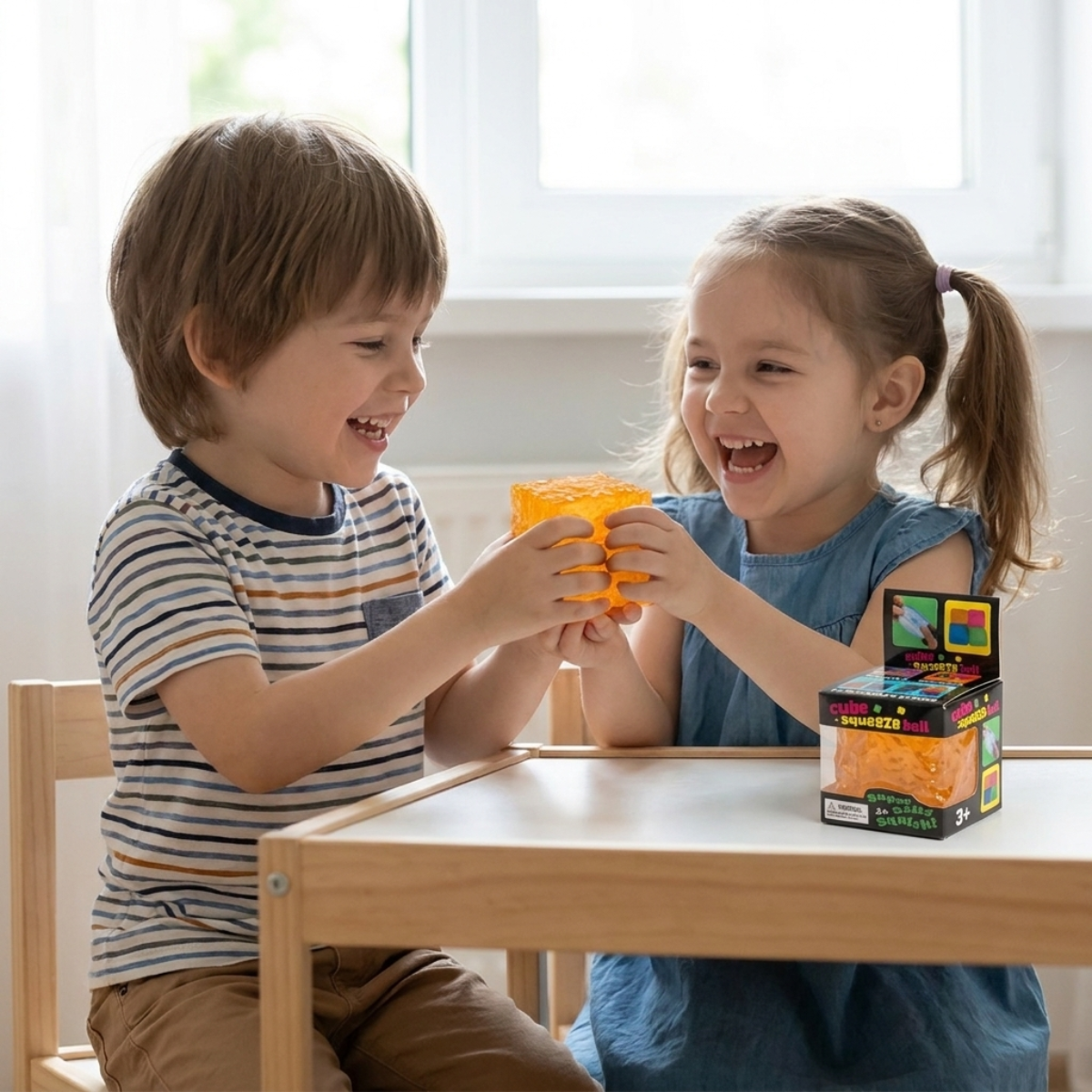Juguete Antiestrés Squishy Cubo Arrugado