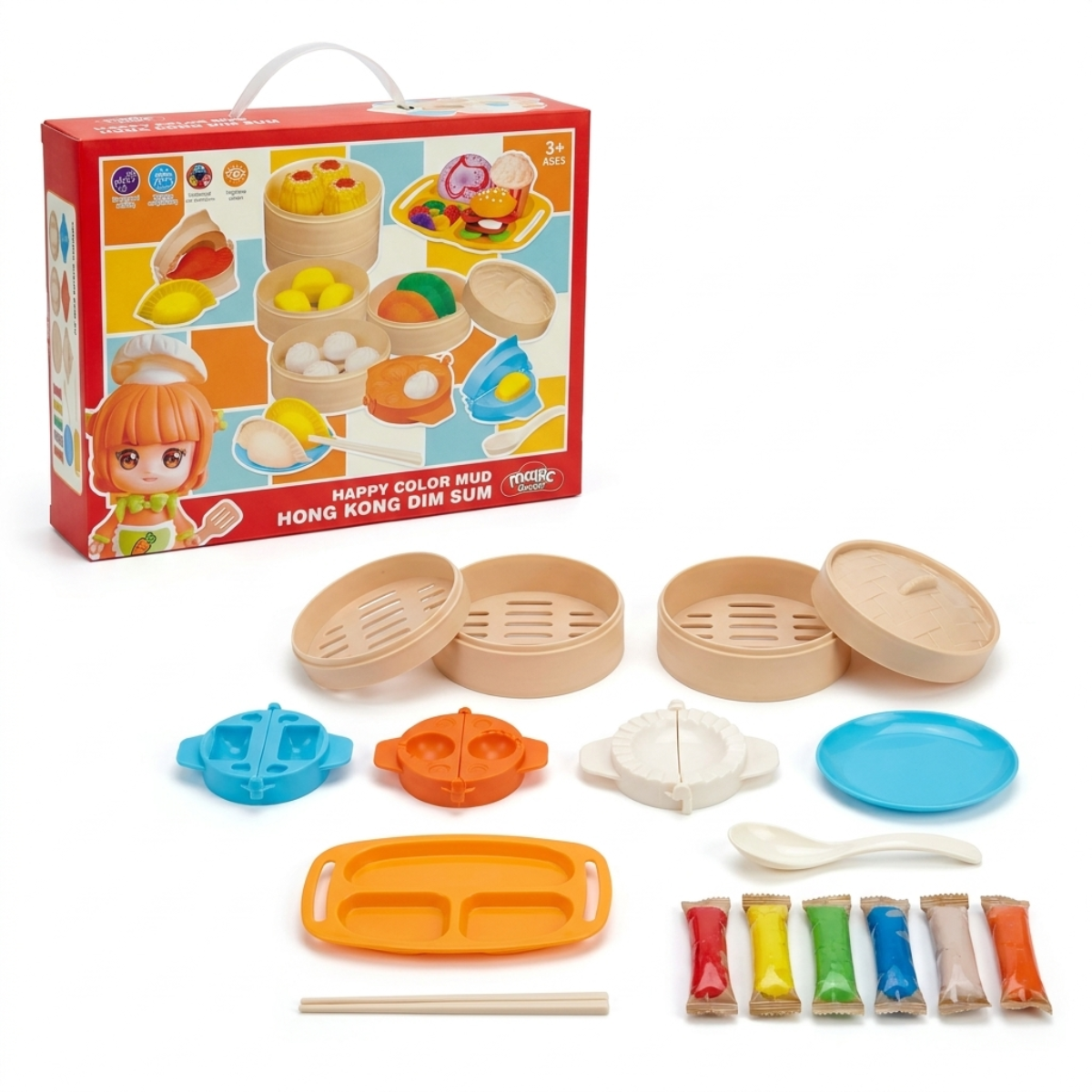 Set de Masa Moldeable Vaporera de Dumplings