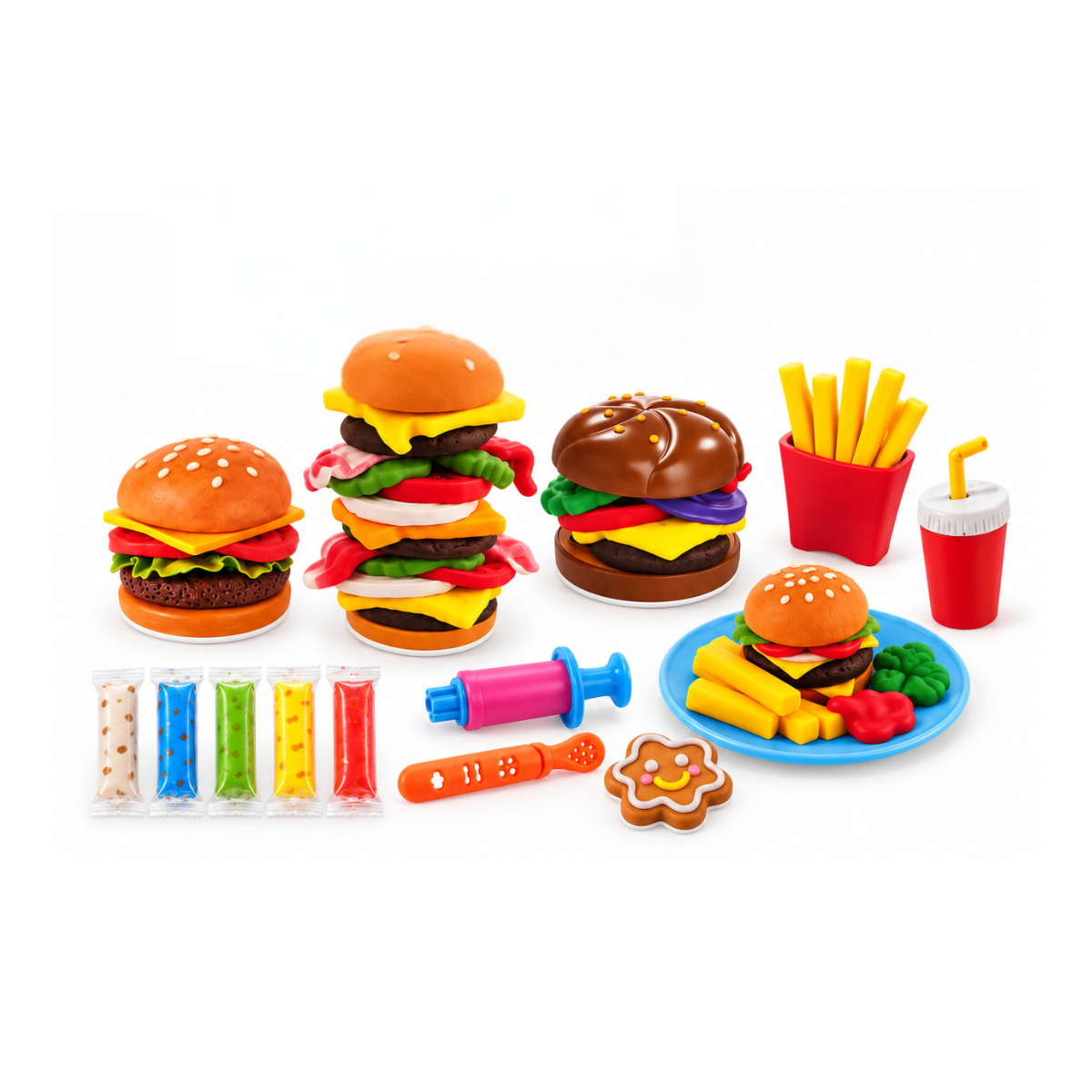 Set de Masa Moldeable Temática Hamburguesa