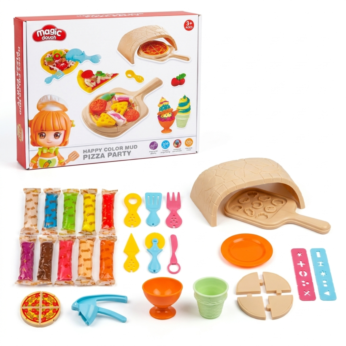 Set de Masa Moldeable Temática de Pizza