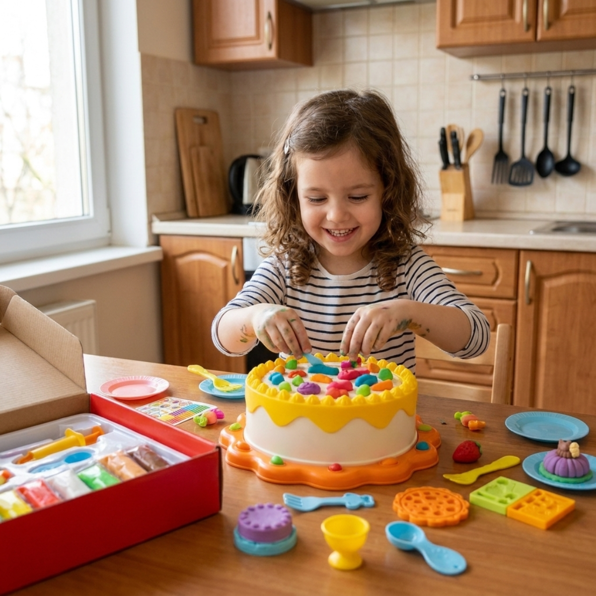 Set de Masa Moldeable Torta de Cumpleaños