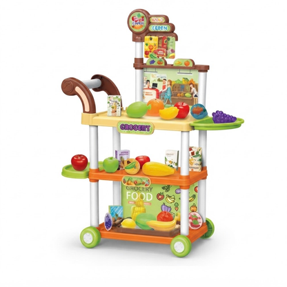 Carrito de Compras de Vegetales y Frutas 61 Pzs