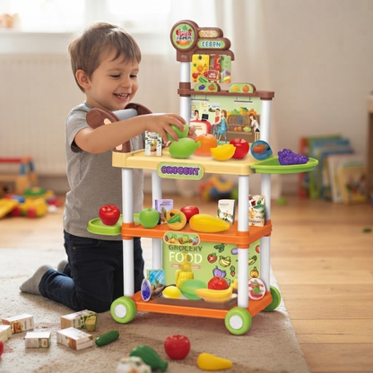 Carrito de Compras de Vegetales y Frutas 61 Pzs