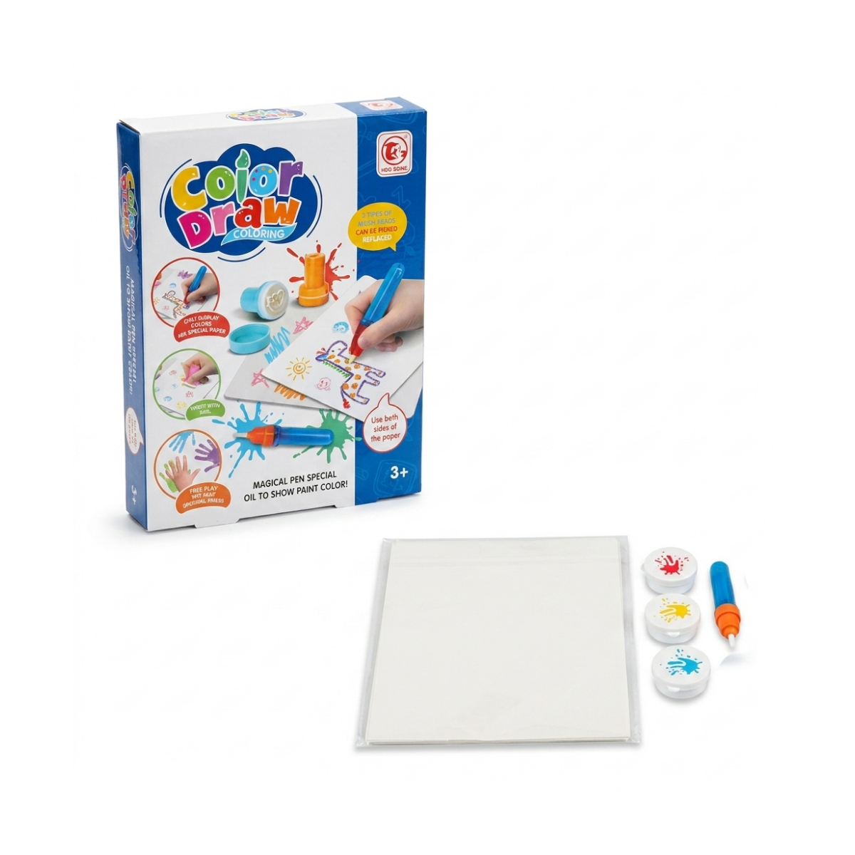 Set de Pintura Color Draw Mágico con 3 Colores