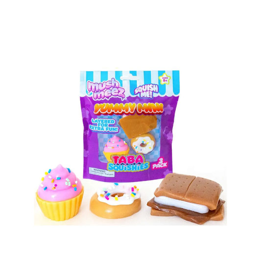 Mushmeez Taba – Pack x3 Squishies Comidas Mini