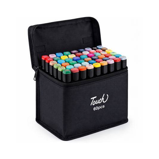 Marcadores Touch Doble Punta x60 Colores con Estuche