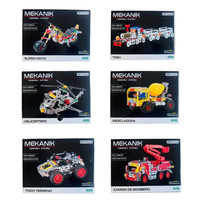Mekanik Etiqueta Blanca Ditoys - Set de Construcción Metálico (6 Modelos)