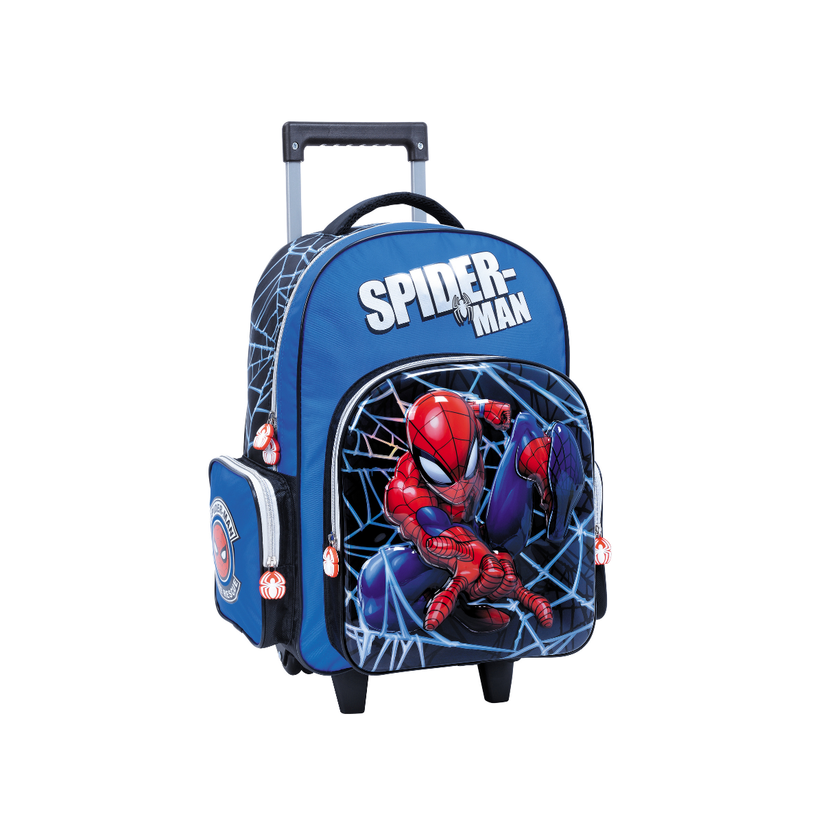 Mochila Spiderman Al Rescate 18” con Carro Escolar – Línea Rescue