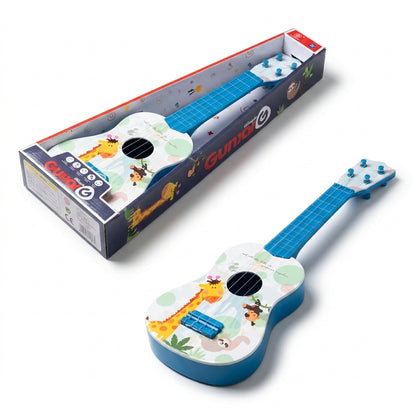 Guitarra azul de jirafas