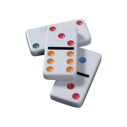 Juego De Mesa Domino 28 Piezas Relieve Estuche Lata