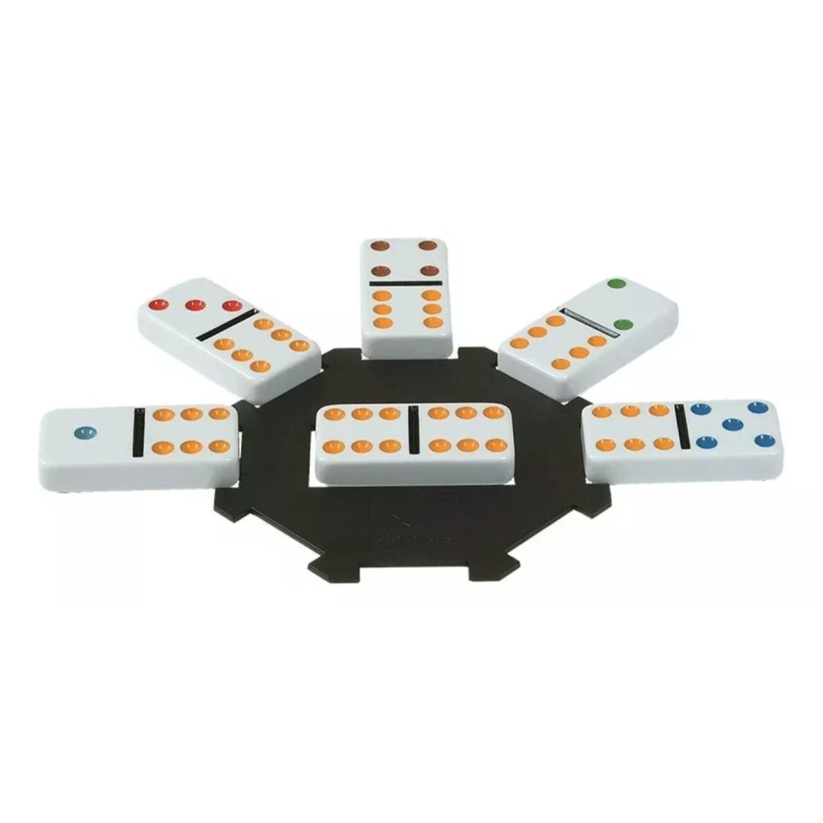 Juego De Mesa Domino 28 Piezas Relieve Estuche Lata