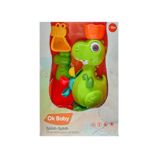 Juguete de Baño Didáctico Dinosaurio con Cascada