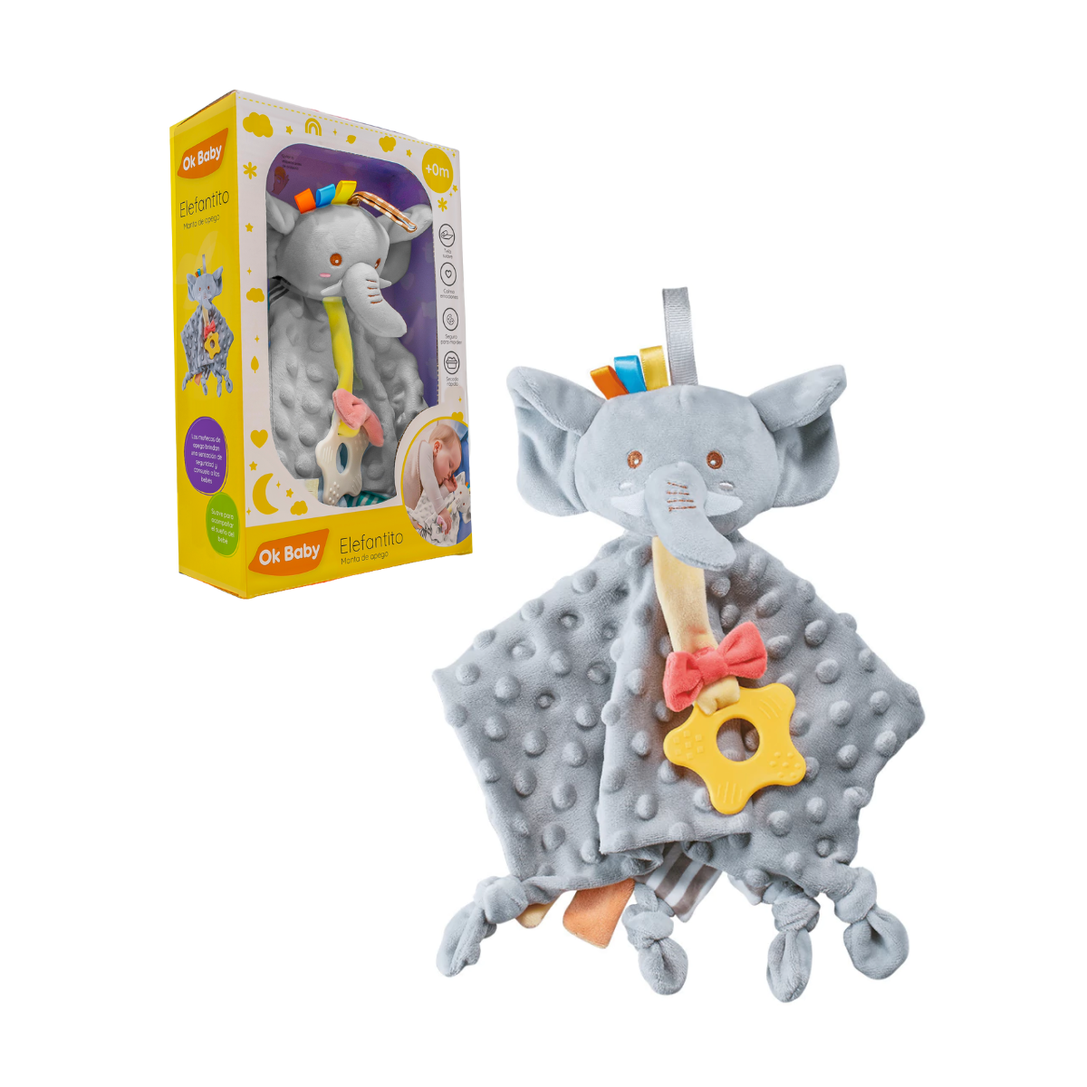 Manta de Apego Gris de Elefante 1