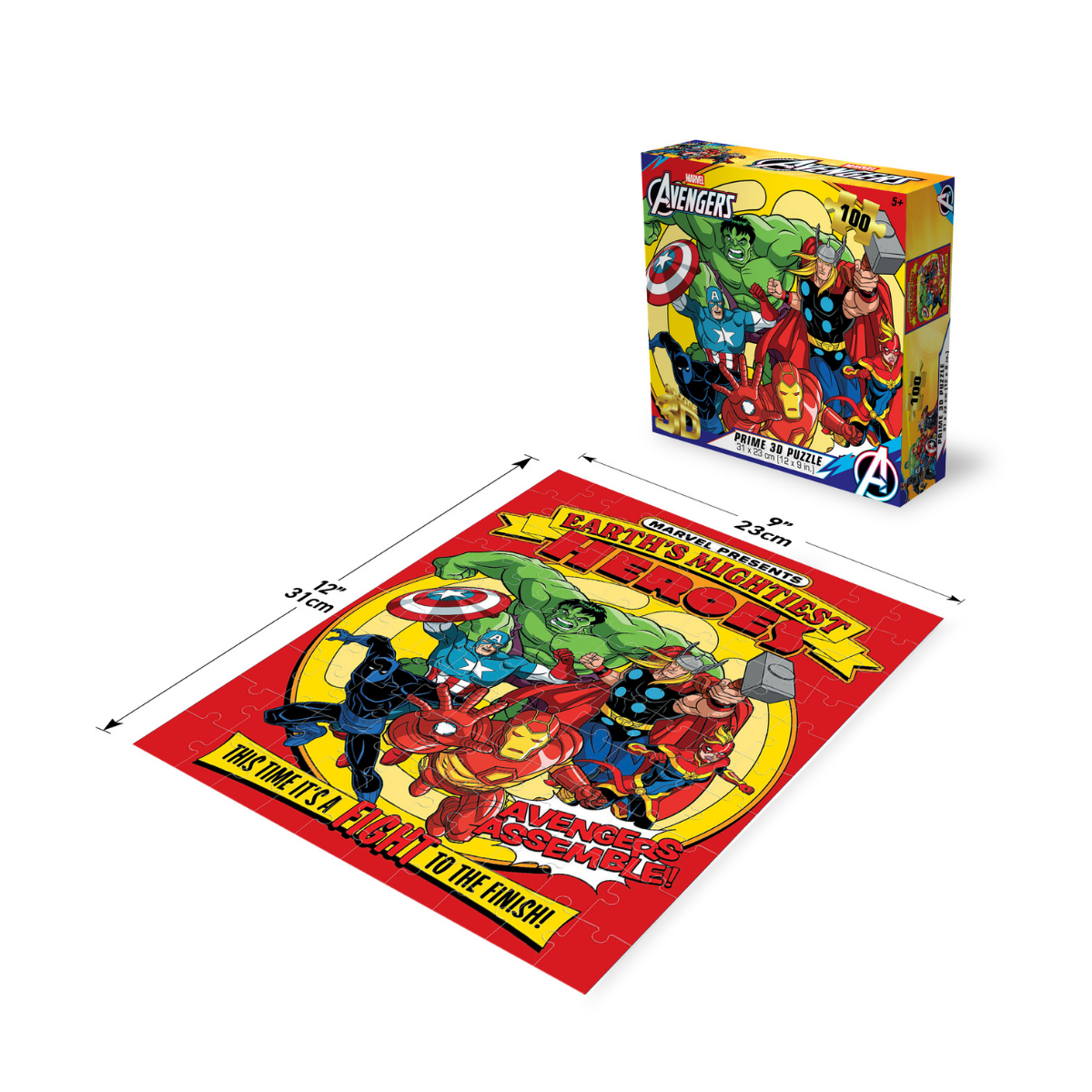 Rompecabezas Marvel Los Vengadores 100 piezas Lenticular