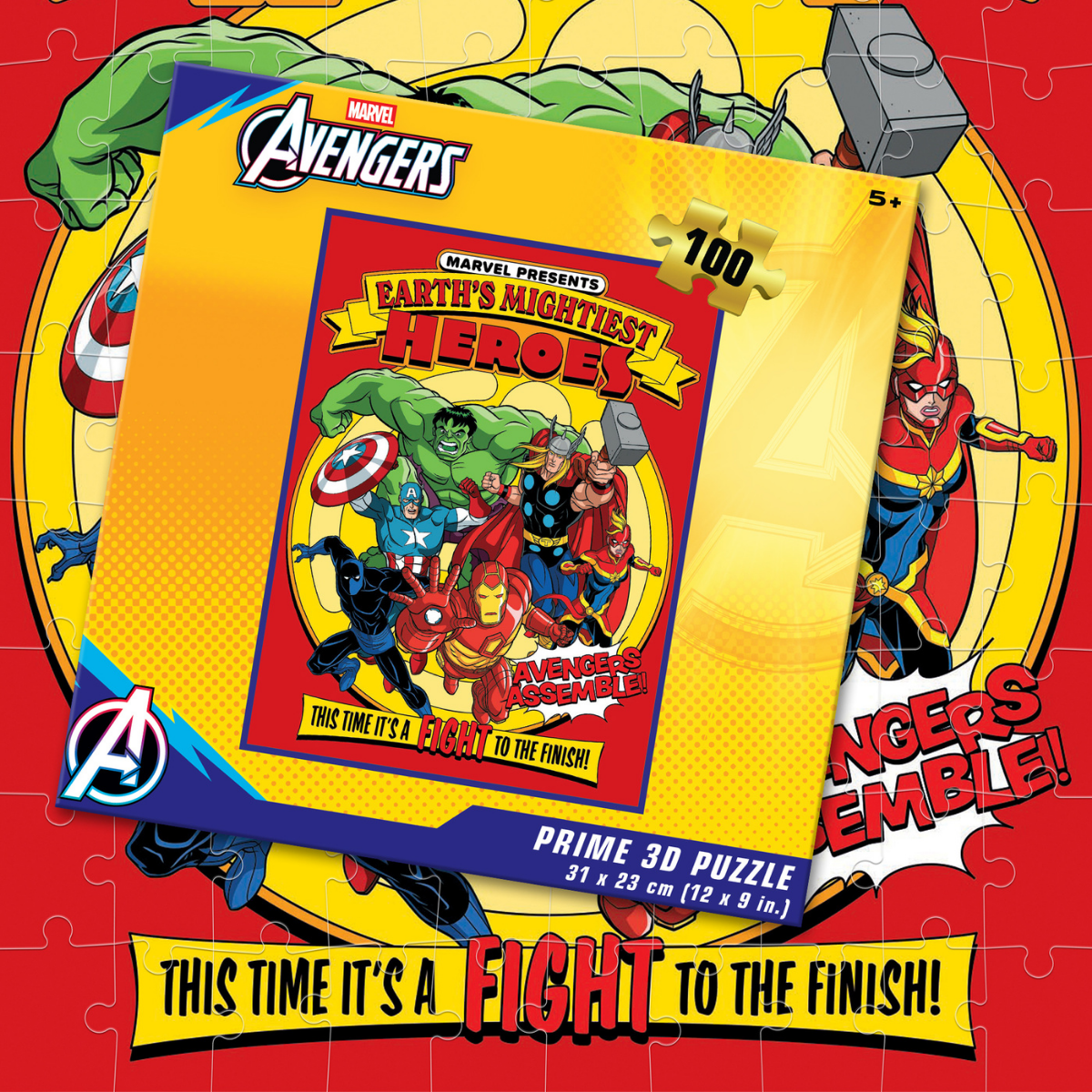 Rompecabezas Marvel Los Vengadores 100 piezas Lenticular