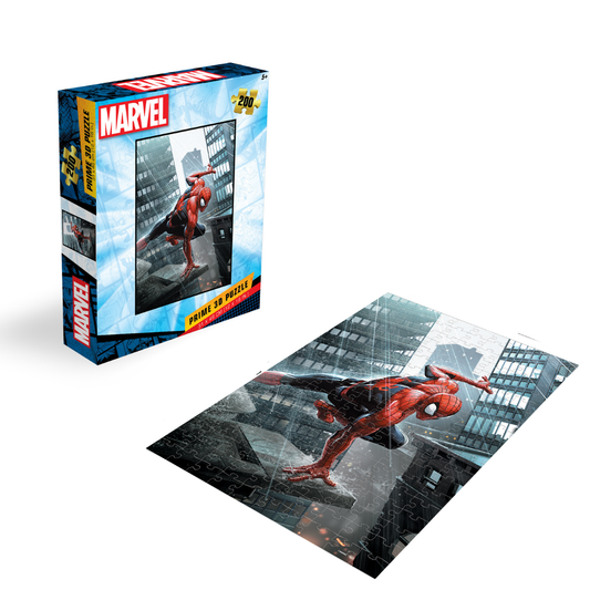 Rompecabezas Lenticular Marvel Spider-Man Bajo la Lluvia