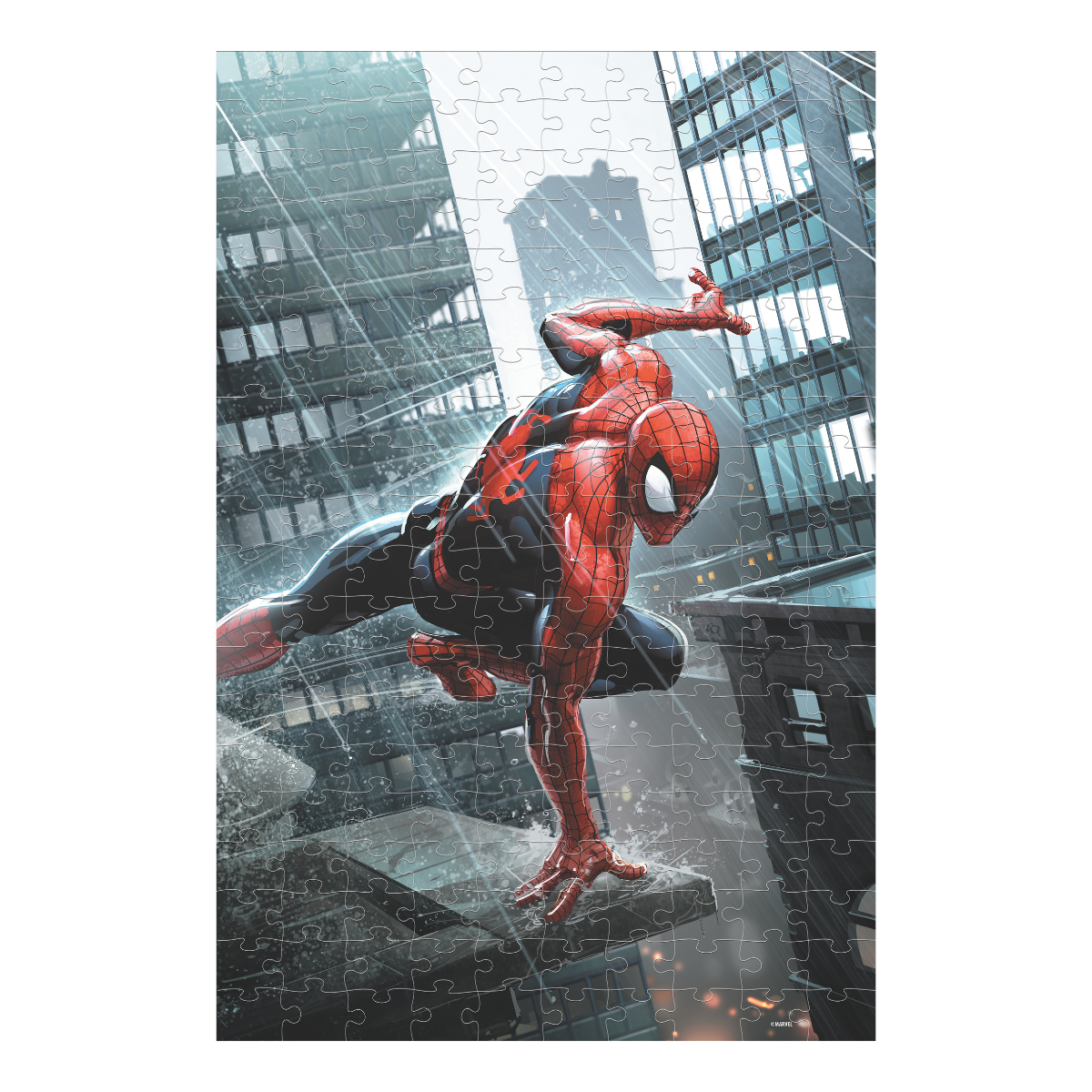Rompecabezas Lenticular Marvel Spider-Man Bajo la Lluvia
