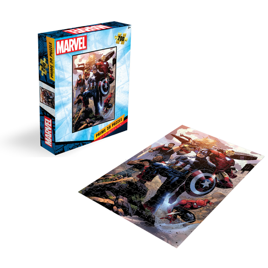Rompecabezas Marvel Capitán América y Amigos 200 piezas Lenticular