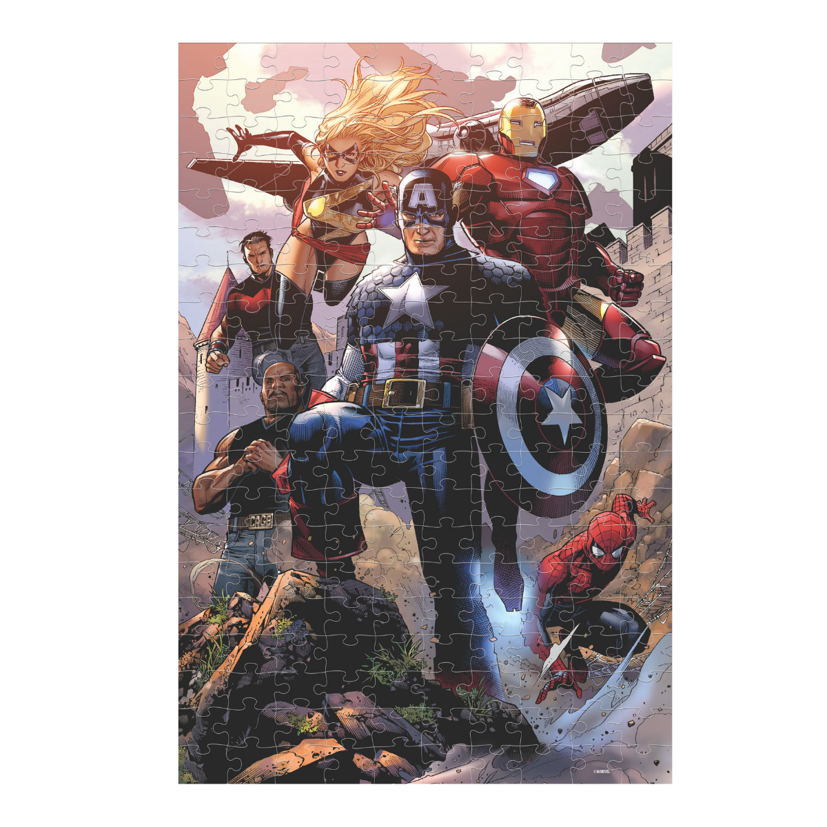 Rompecabezas Marvel Capitán América y Amigos 200 piezas Lenticular
